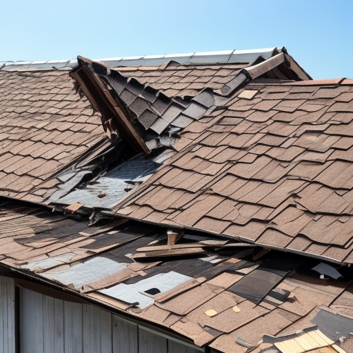 Damaged roof